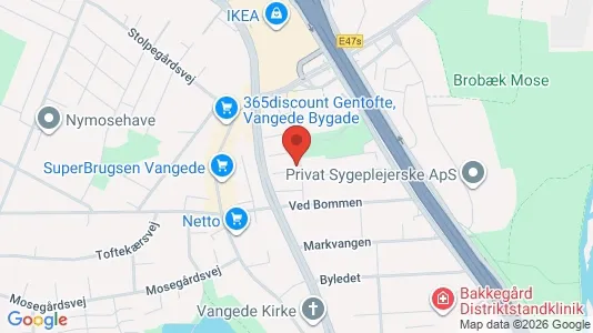 Lejligheder til salg i Gentofte - kort over placeringen