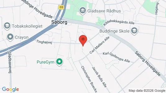 Lejligheder til salg i Søborg - kort over placeringen