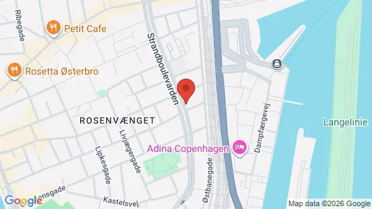 Lejligheder til salg i Østerbro - kort over placeringen