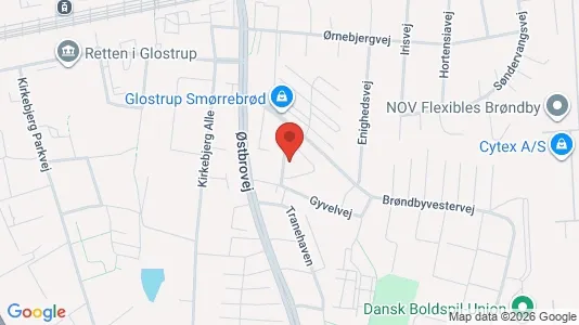 Lejligheder til salg i Glostrup - kort over placeringen