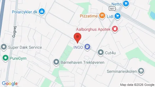 Lejligheder til leje i Aalborg SØ - kort over placeringen