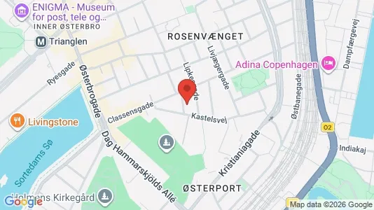 Lejligheder til salg i Østerbro - kort over placeringen