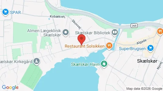 Lejligheder til salg i Skælskør - kort over placeringen