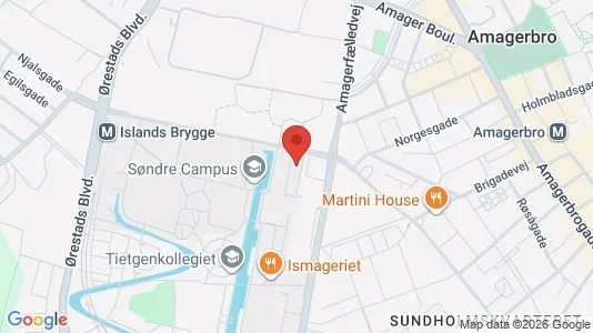Lejligheder til salg i København S - kort over placeringen