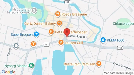 Lejligheder til salg i Nyborg - kort over placeringen