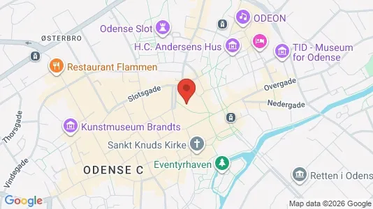 Lejligheder til leje i Odense C - kort over placeringen