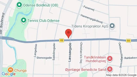 Lejligheder til salg i Odense M - kort over placeringen