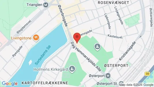 Lejligheder til salg i Østerbro - kort over placeringen