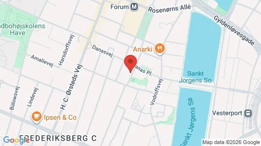 Lejligheder til salg i Frederiksberg C - kort over placeringen