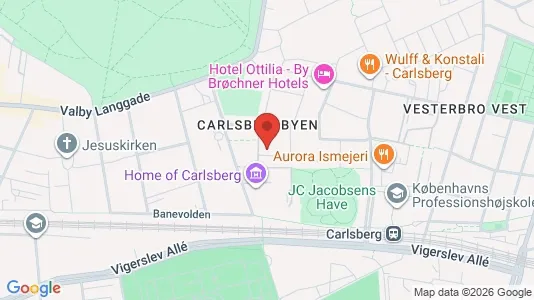 Lejligheder til salg i Vesterbro - kort over placeringen