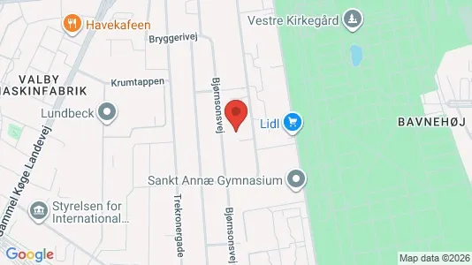 Lejligheder til salg i Valby - kort over placeringen