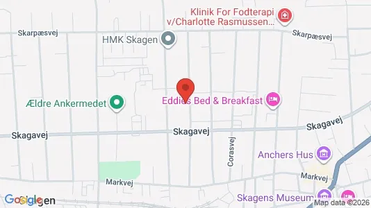 Lejligheder til leje i Skagen - kort over placeringen
