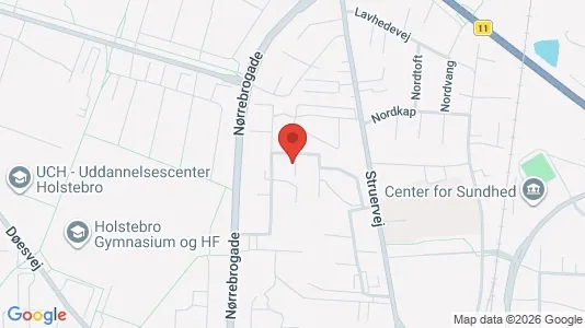 Lejligheder til salg i Holstebro - kort over placeringen