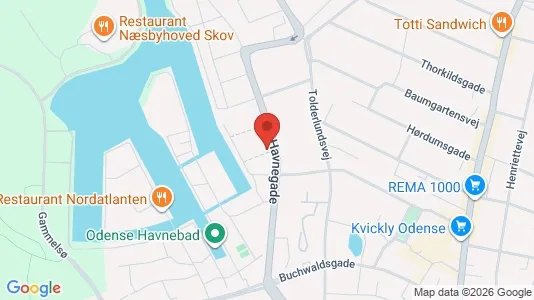 Lejligheder til leje i Odense C - kort over placeringen