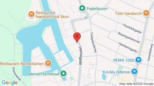 Lejligheder til leje i Odense C - kort over placeringen