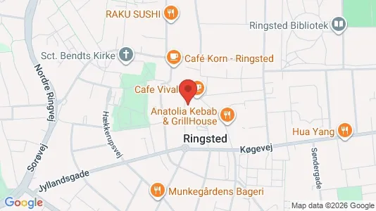Lejligheder til leje i Ringsted - kort over placeringen