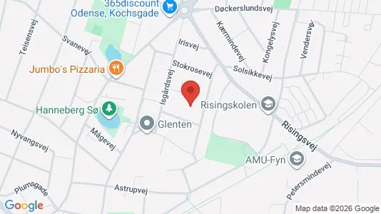 Lejligheder til leje i Odense C - kort over placeringen