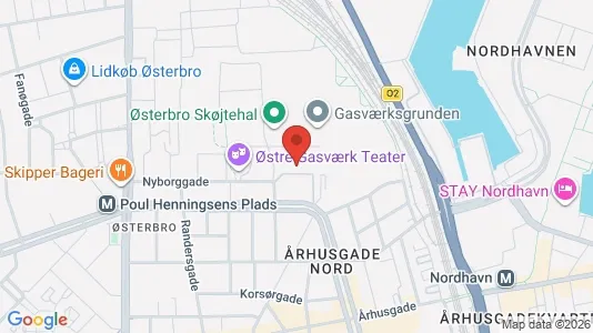 Lejligheder til leje i Østerbro - kort over placeringen