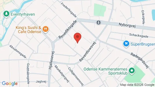 Lejligheder til leje i Odense C - kort over placeringen