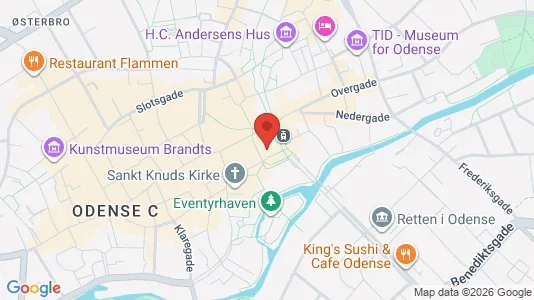 Lejligheder til leje i Odense C - kort over placeringen