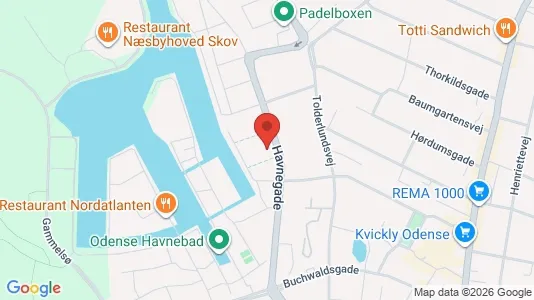 Lejligheder til leje i Odense C - kort over placeringen