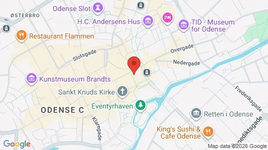 Lejligheder til leje i Odense C - kort over placeringen
