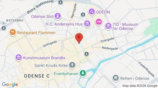 Lejligheder til leje i Odense C - kort over placeringen