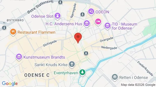 Lejligheder til leje i Odense C - kort over placeringen