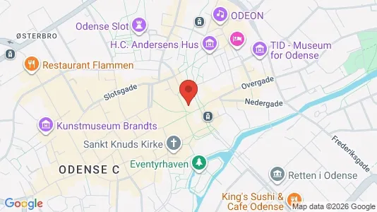 Lejligheder til leje i Odense C - kort over placeringen