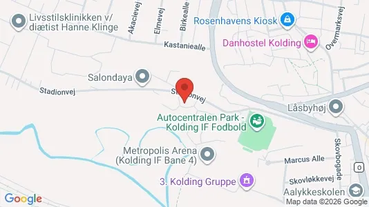 Lejligheder til leje i Kolding - kort over placeringen