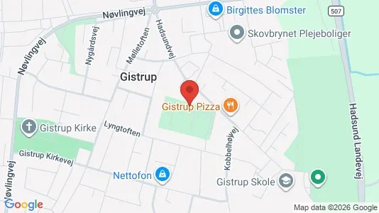 Lejligheder til leje i Gistrup - kort over placeringen