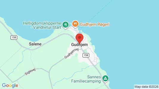 Huse til salg i Gudhjem - Foto fra Google Street View