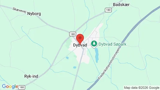 Huse til salg i Dybvad - Foto fra Google Street View