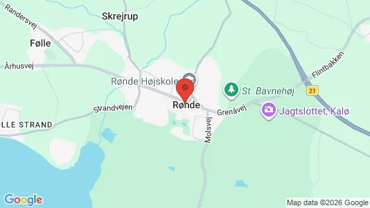 Huse til salg i Rønde - Foto fra Google Street View
