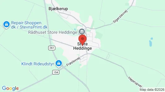 Grunde til salg i Store Heddinge - Foto fra Google Street View