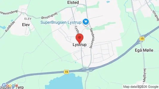 Huse til salg i Lystrup - Foto fra Google Street View