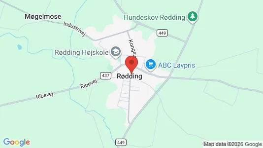 Huse til salg i Rødding - Foto fra Google Street View