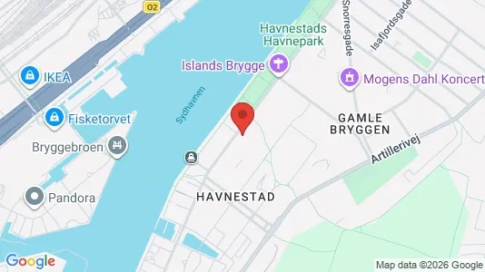 Lejligheder til salg i København S - kort over placeringen