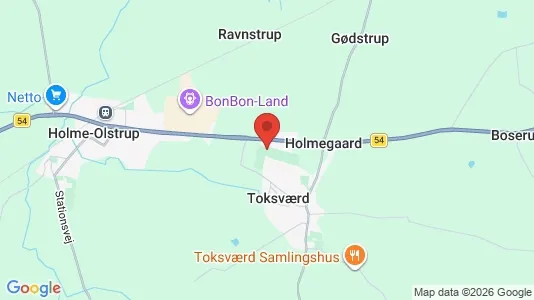 Huse til salg i Holmegaard - Foto fra Google Street View