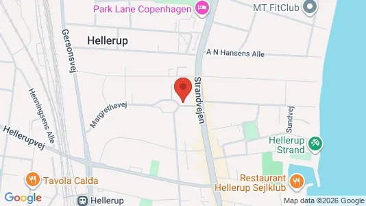 Lejligheder til leje i Hellerup - kort over placeringen