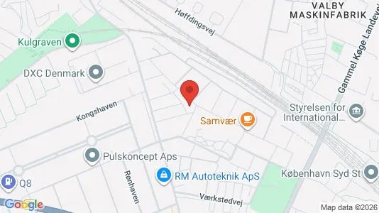 Lejligheder til leje i Valby - kort over placeringen