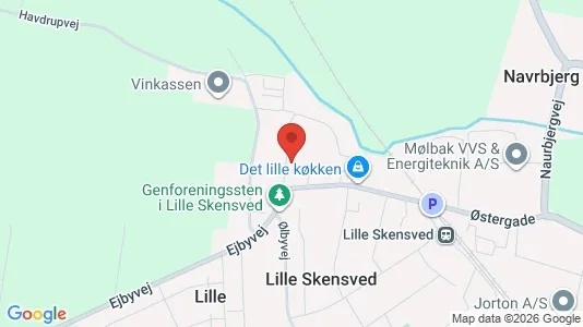 Lejligheder til salg i Lille Skensved - kort over placeringen