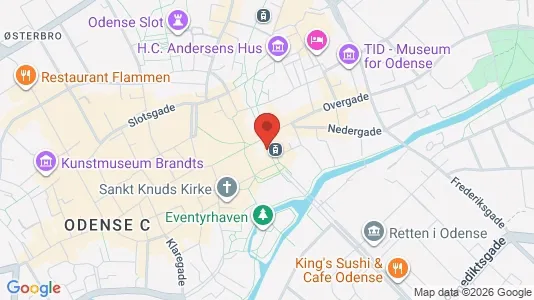 Lejligheder til leje i Odense C - kort over placeringen