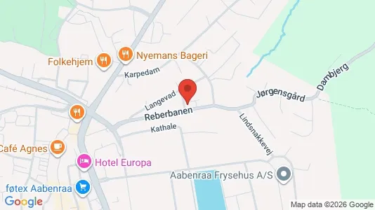 Lejligheder til salg i Aabenraa - kort over placeringen