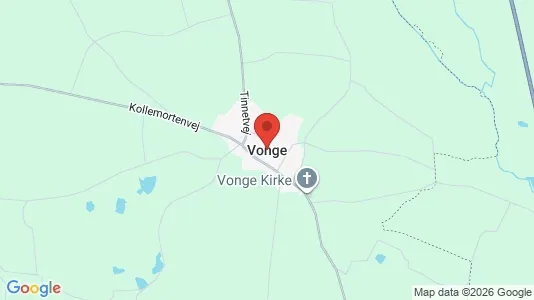 Huse til salg i Vonge - kort over placeringen