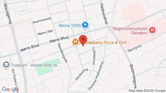 Lejligheder til leje i Randers C - kort over placeringen