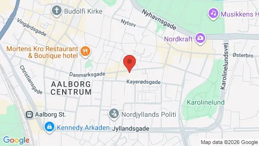Lejligheder til leje i Aalborg Centrum - kort over placeringen