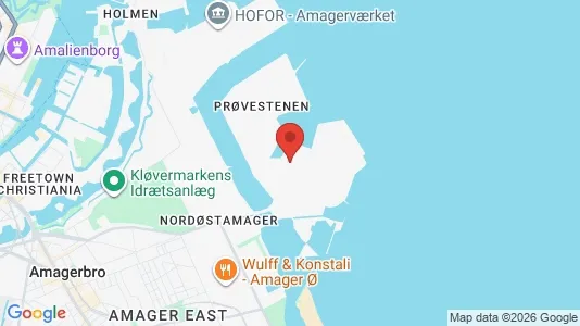 Lejligheder til salg i København S - kort over placeringen