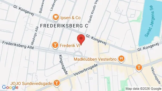 Lejligheder til salg i Frederiksberg - kort over placeringen