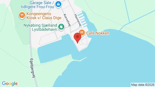 Lejligheder til salg i Nykøbing Sjælland - kort over placeringen